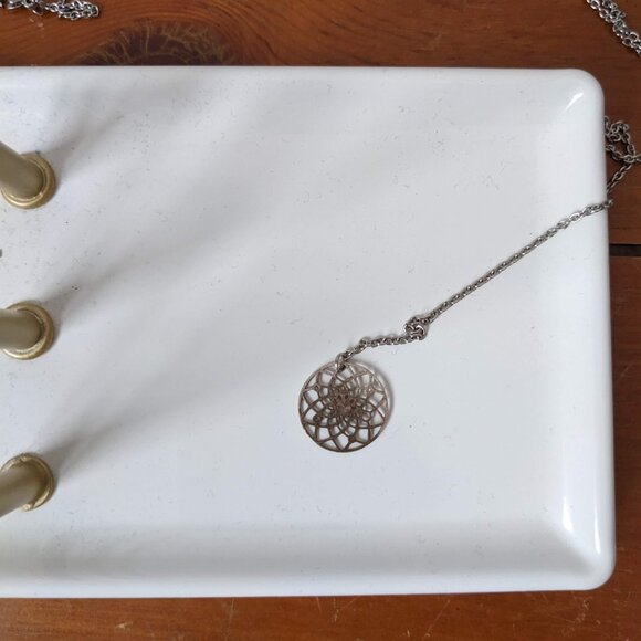 Dreamcatcher Silver Long Necklace - Picture 2 of 4